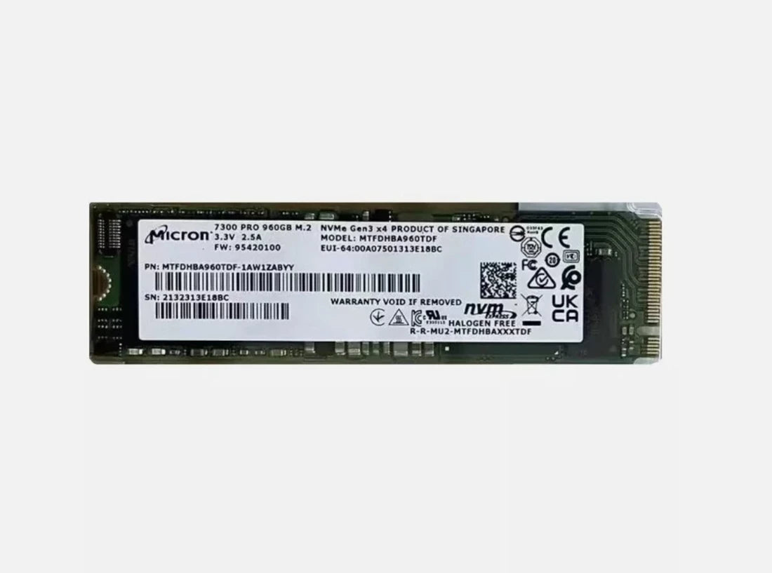 Micron MTFDHBA960TDF-1AW1ZABYY 7300 PRO 960GB M.2 2280 NVMe PCIe Internal SSD | USED