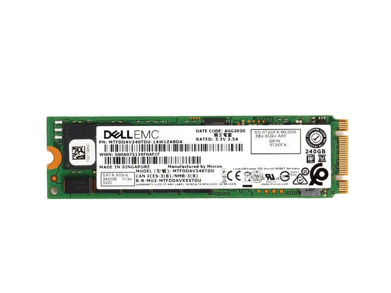 Refurbished | Micron MTFDDAV240TDU-1AW1ZABDA 240Gb Sata 6gbps M.2 SSD