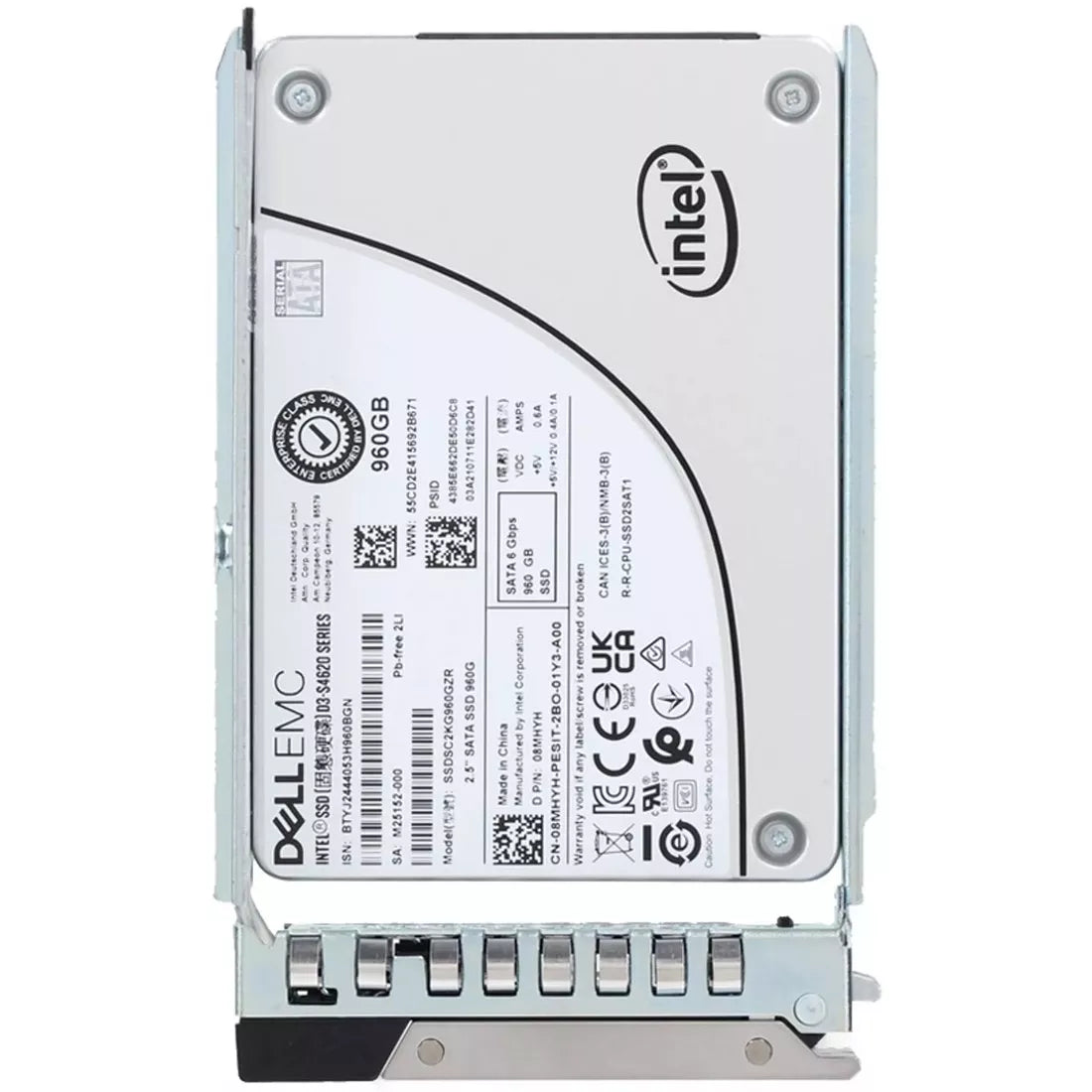 Dell DYMD0 960 Go SATA-6 Gbit/s à usage mixte 3DWPD 2,5 pouces SSD enfichable à chaud Nouveau | UTILISÉ