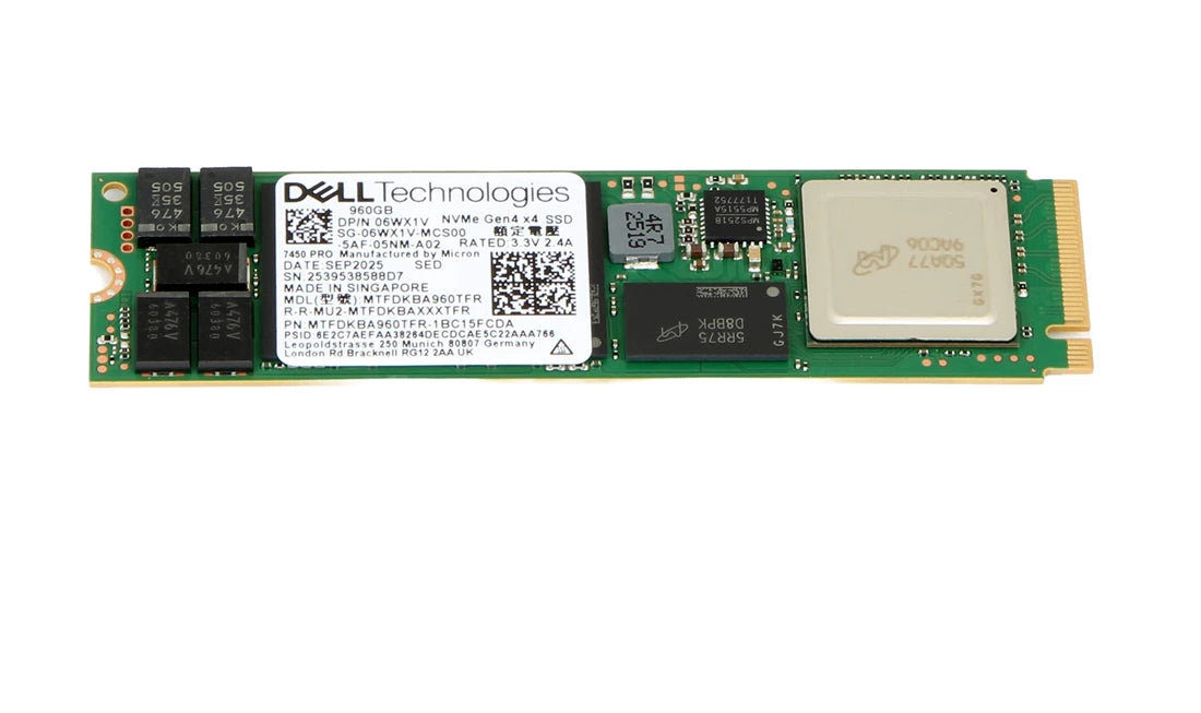 Micron 7450 Pro MTFDKBA960TFR-1BC15FCDA SSD 960 GB Pci Express 4.0 (NVMe) DELL OEM | USED Main image