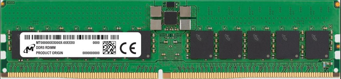 MMEM-DR532L-CL02-ER56 - 32GB DDR5 5600MHz PC5-44800 ECC CL46 Dual Rank Memory Micron oem | BRAND NEW (MICRON OEM) Main image