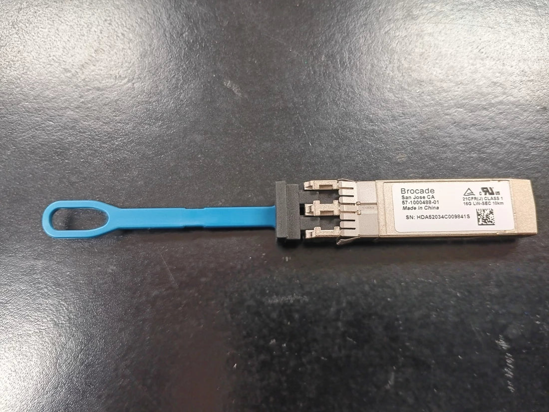 Brocade 57-1000488-01 16G FC SFP+ LWL 10km Gen 7 XBR-000498 1310nm LC SMF Network Transceiver | USED