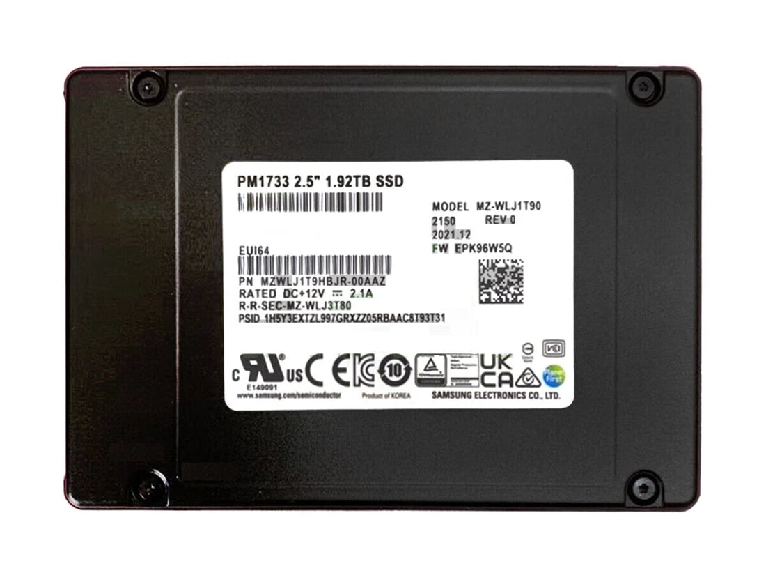 Samsung PM1733 MZWLJ1T9HBJR-00AAZ SSD 1.92 TB Pci Express 4.0 x4 (NVMe) Brand New | USED