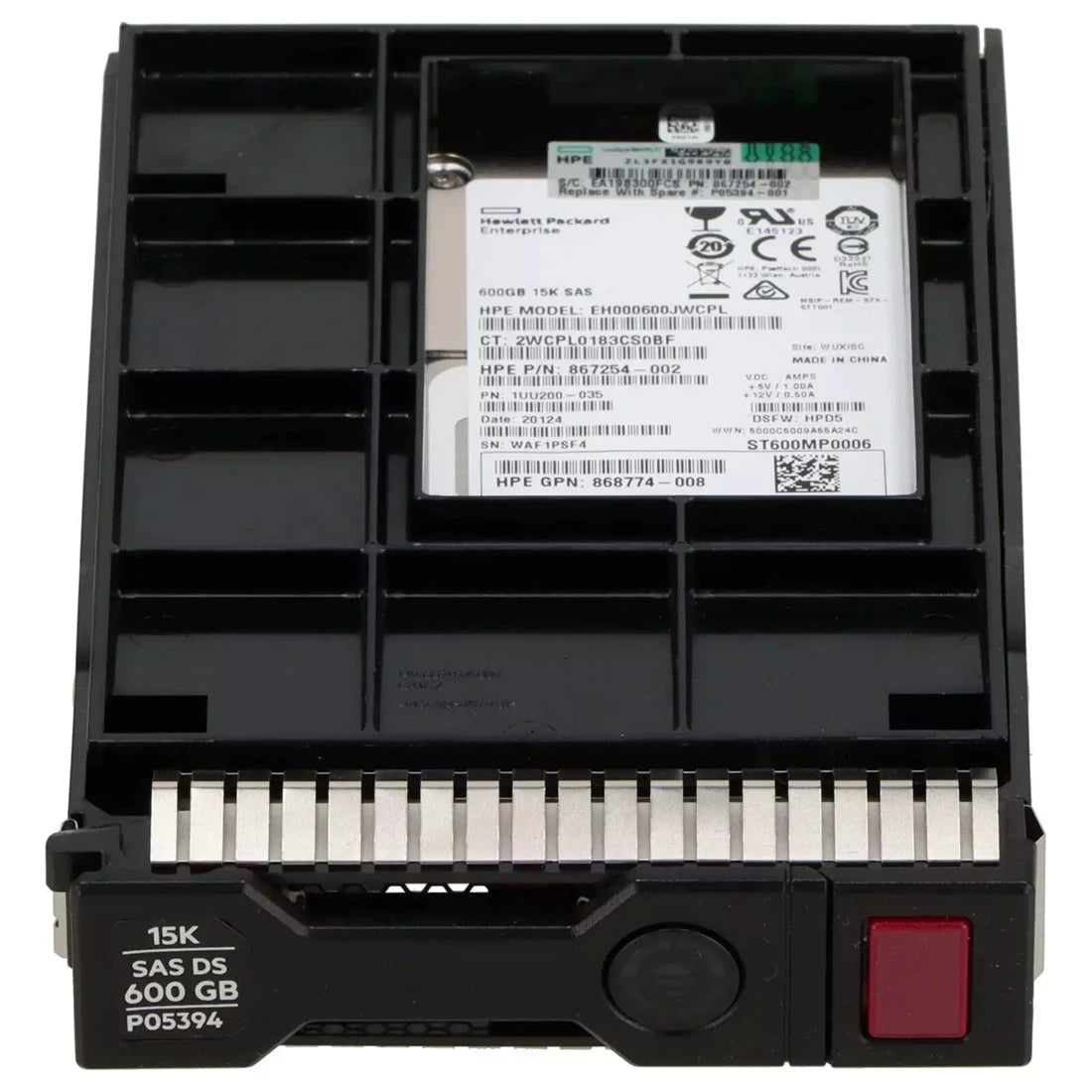 HPE P05394-001 Chữ ký số 600GB 15k 12g Lff Scc Hdd | ĐÃ SỬ DỤNG