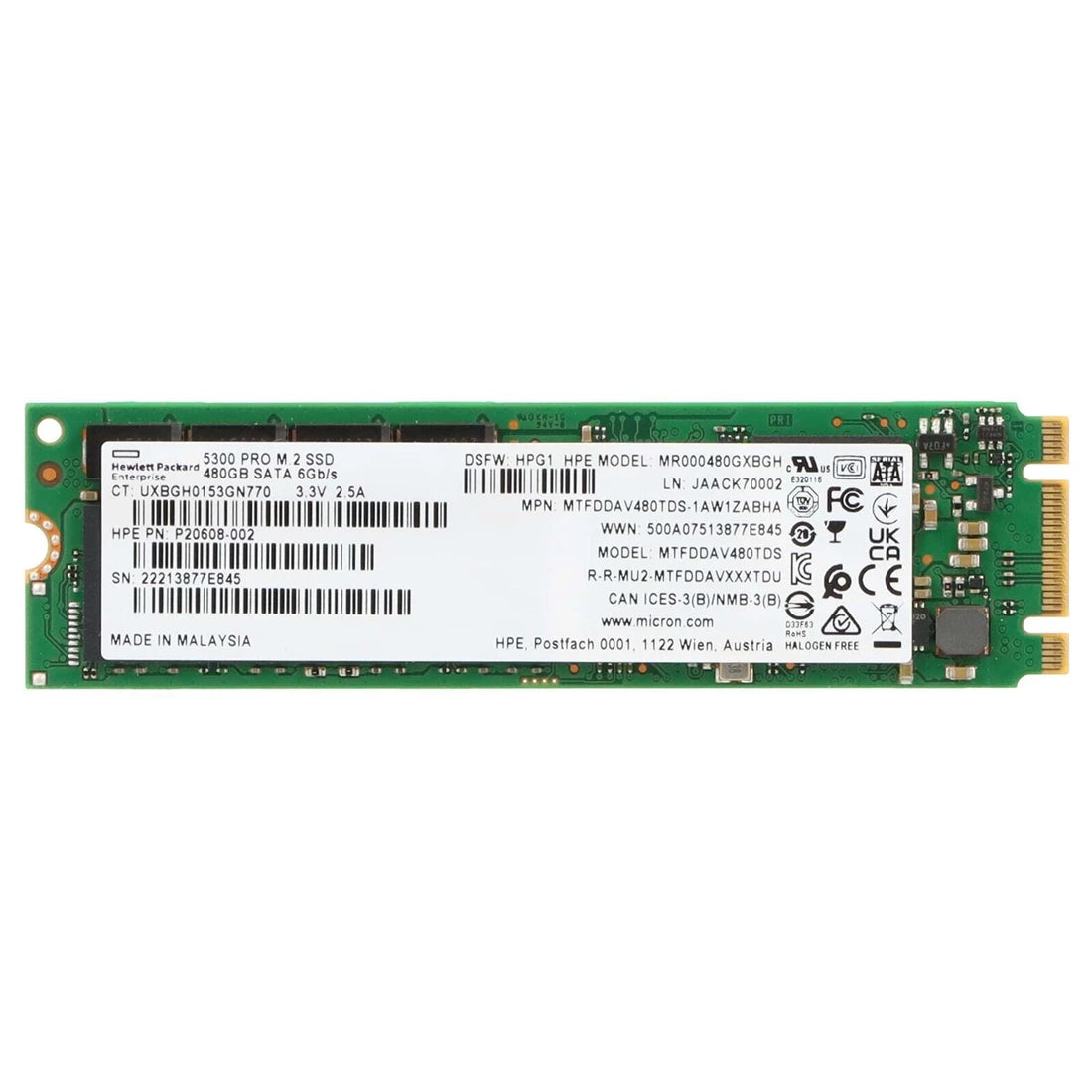 HPE P20608-002 SSD 읽기 집약적 480GB SATA 6Gb/s | 사용된 메인 이미지