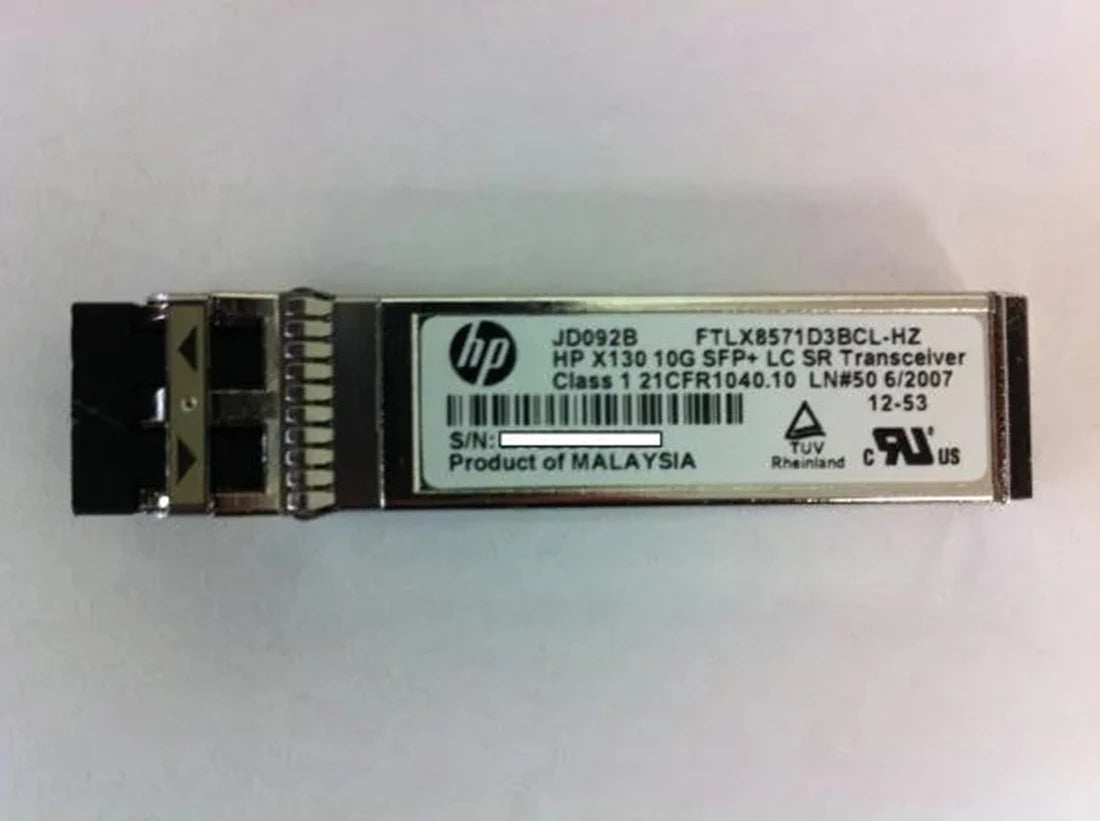 HPE JD092-61201 X130 10Gb/S 10GBase-SR Multi-Mode Fibre SFP+ Transceiver Module