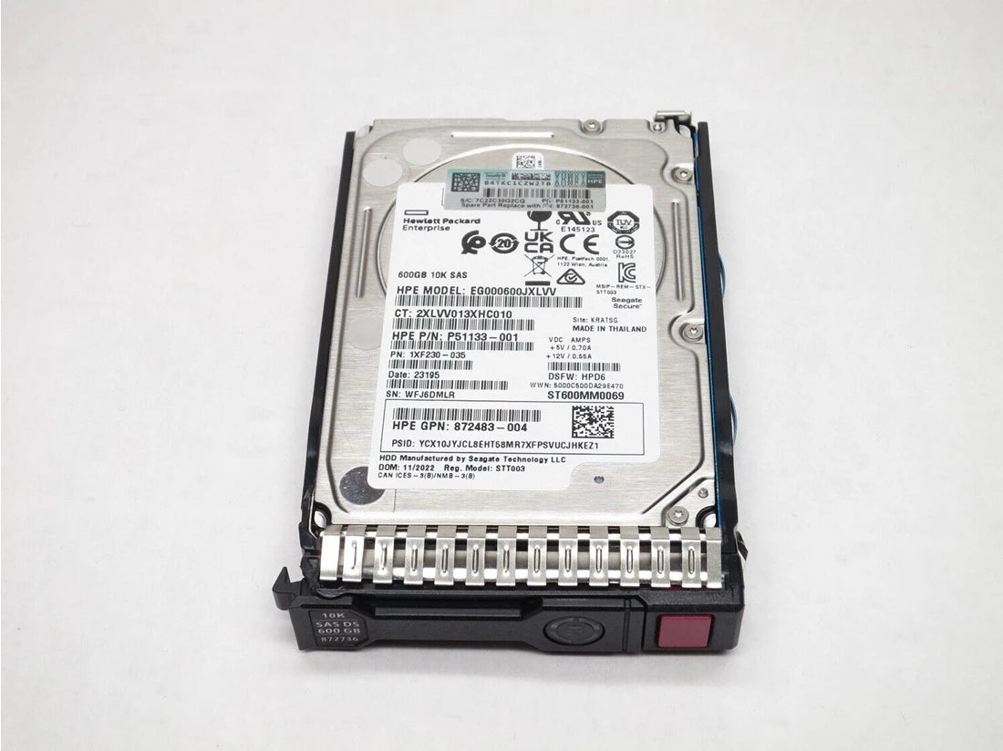 HPE EG000600JXLVV 硬盘 600 GB SAS 12Gb/s 全新 F/s |用过的 主图