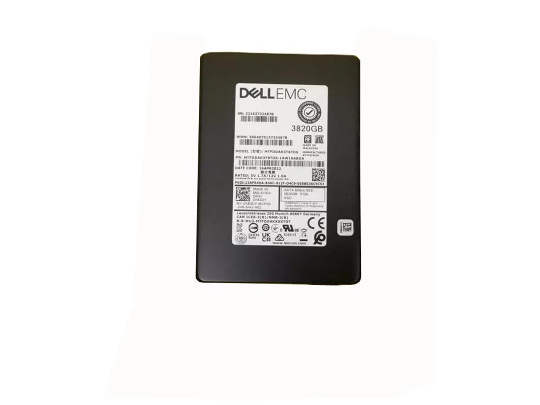 Brand New | Micron 5300 PRO MTFDDAK3T8TDS-1AW16ABDA SSD 3.84 TB SATA 6Gb/s DELL OEM Brand New