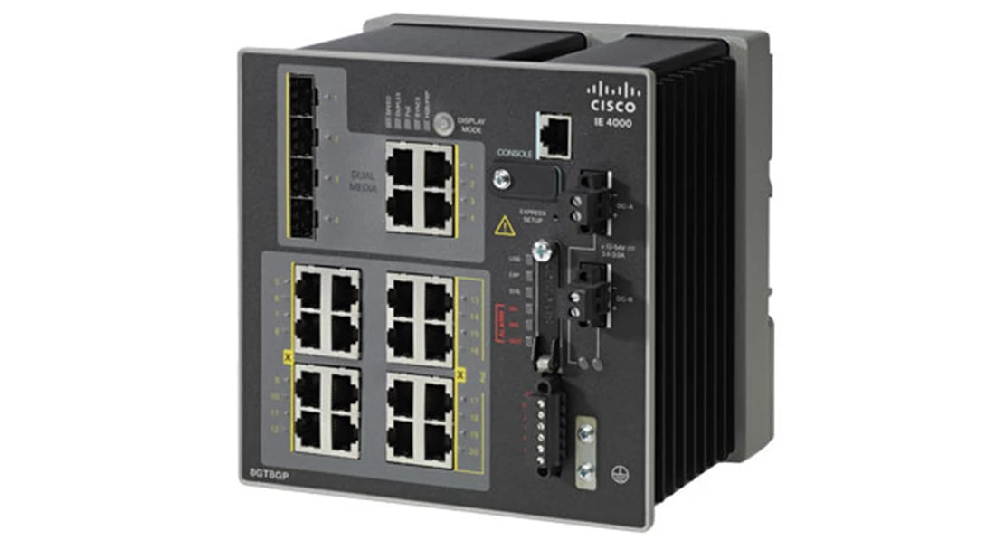 Cisco IE-4000-8GT8GP4G-E Industrial Ethernet 4000 Series Managed Switch Ref | USED