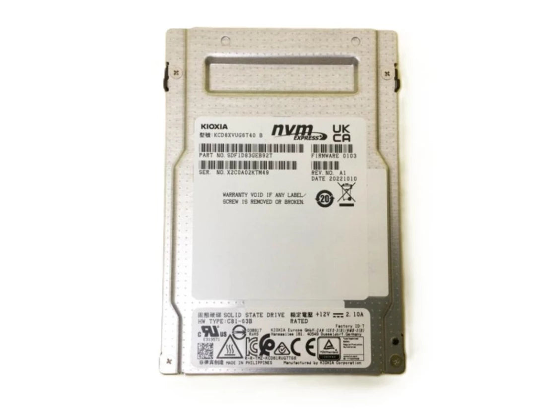Kioxia CD8-V SDF1D83GEB92T SSD 6.4TB U.3 Pci Express 4.0 x4(NVMe) 신제품 | 사용된