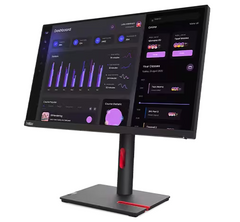 (New Vendor) Lenovo ThinkVision T24i-30 23.8" Borderless IPS Display, 1000:1, 4-6ms, 1920x1080, 250nits, 99% sRGB, VGA+DP+HDMI, Tilt, swivel, pivot, and height adjustable stand, USB Hub, TCO Display 9.0, Energy Star, EPEAT Gold|Pn:63CFMARXMY
