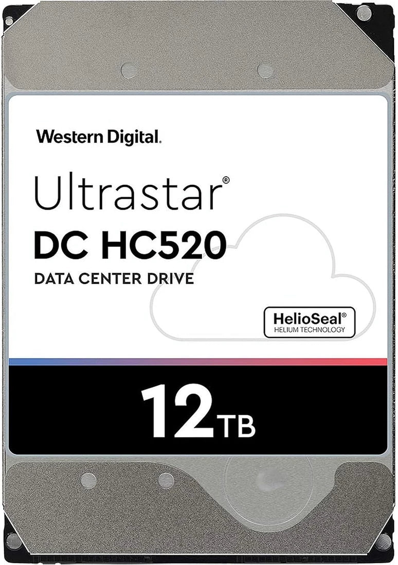 Refurbished | WD 0F29596 Ultrastar HC520 12TB 7.2k SATA-6Gbps 256MB 512e 3.5Inch HDD Image principale