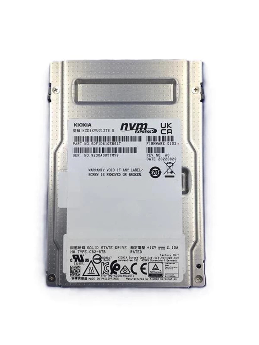 KIOXIA SDF1D81GEB92T CD8-V Mixed Use SSD 12.8 TB PCIe 4.0 x4 (NVMe) Brand New | USED