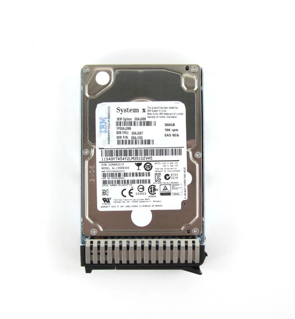 IBM 00AJ097 300 GB Festplatte 2.5" Interner SAS 6Gb/s Neu F/s | GEBRAUCHT