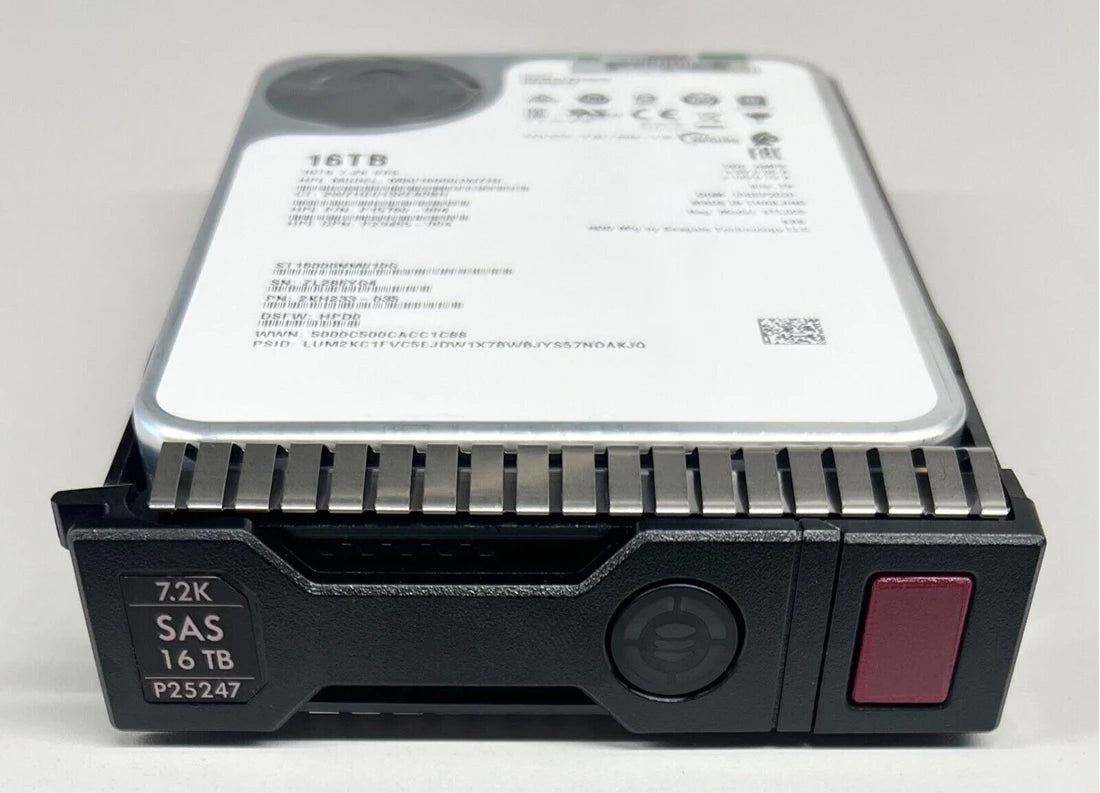 HPE P23623-004 关键业务中线氦气硬盘 16 TB SAS 12Gb/s 全新 F/s |用过的