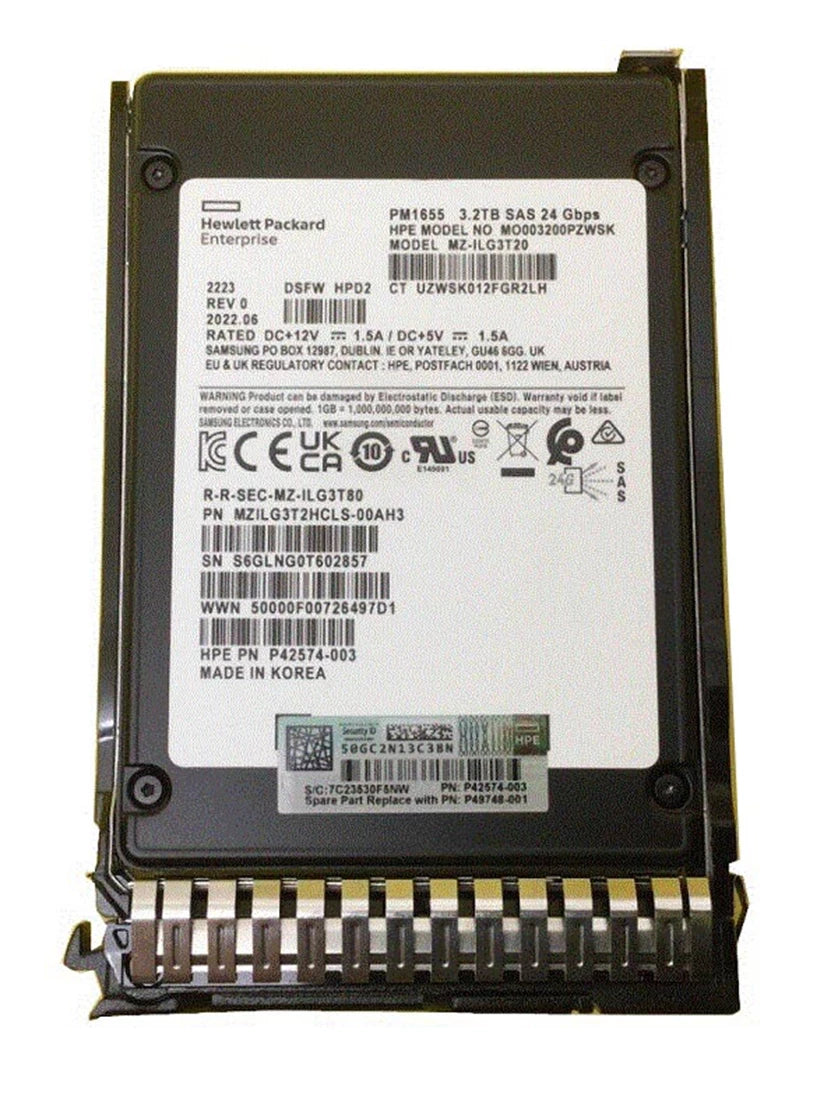HPE P49333-001 Mixed Use SSD 3.2 TB SAS 12Gb/s | USED Main image