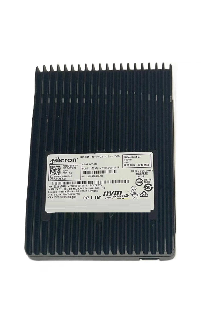 Refurbished | Micron 7450 Pro MTFDKCC96OTFR-1BC1ZABYY SSD 960 GB PCIe 4.0 (NVMe) DELL OEM Refurbished