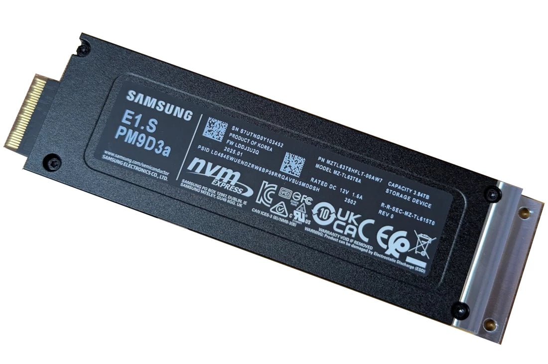 Samsung MZTL63T8HFLT-00AW7 PM9D3a 3,84 To PCIe Gen.5 x4 E1.S SSD | OCCASION Image principale