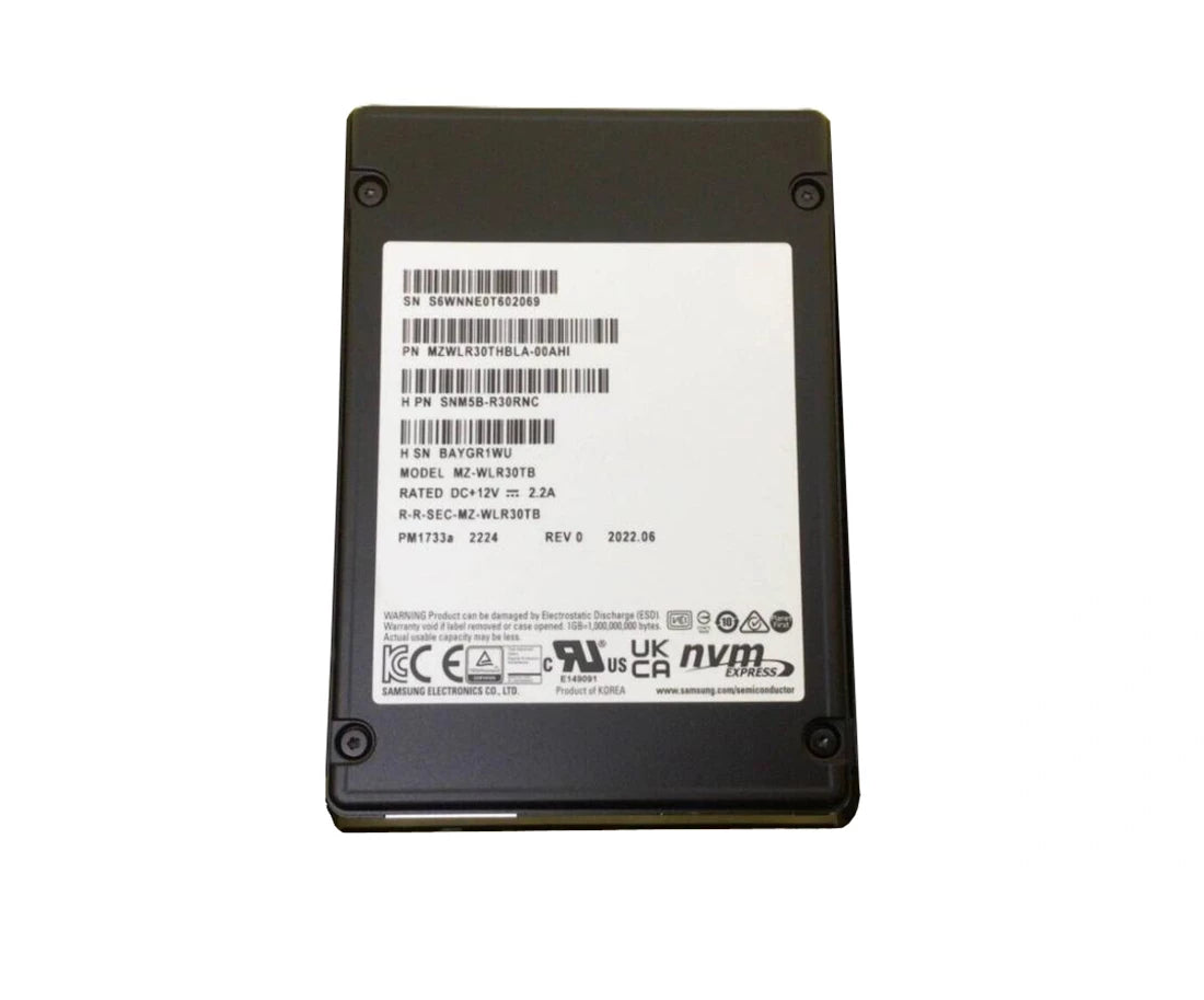 Samsung PM1733A MZWLR30THBLA-00AHI SSD 30,72 TB PCIe 4.0 x8 (NVMe) | ĐÃ SỬ DỤNG