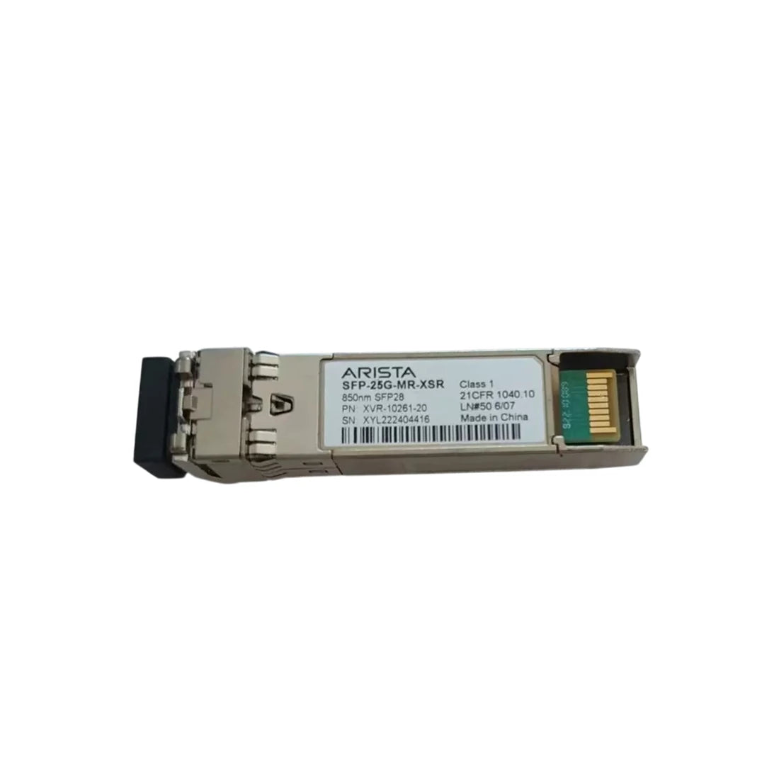 Arista XVR-10261-20 Dual rate 10/25GBASE-MR-XSR SFP optical transceiver up to 200m/300m ofOM3/OM4 MMF at 25G and up to 300m/400m of OM3/OM4 MMF at 10G 主圖