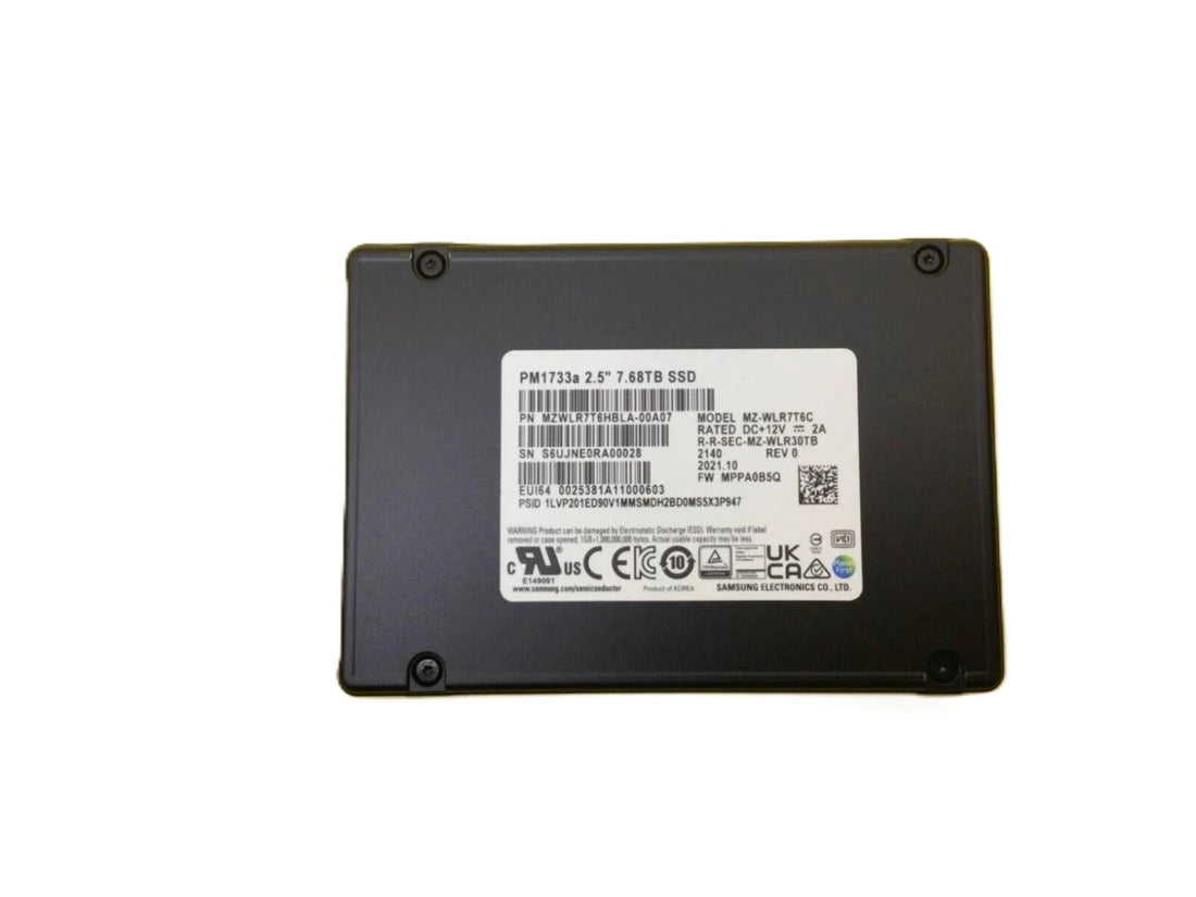 Brand New | Samsung PM1733A MZ-WLR7T6C SSD 7.68 TB PCIe 4.0 x4 (NVMe) DELL OEM Refurbished