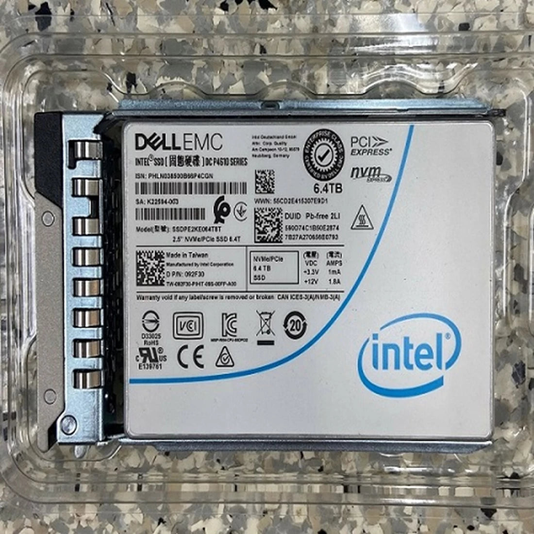Dell 92F30 6.4TB PCIe NVMe Mix Use TLC 2.5in SSD | USED