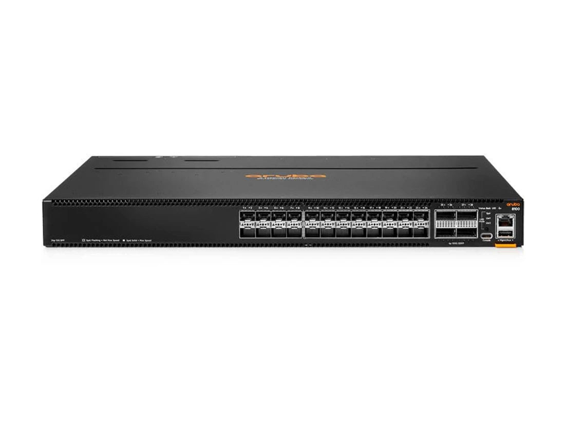 HPE R9W86Aruba Networking CX 8100 24x10G SFP+ 4x40/100G QSFP28 - <tc>ネットワークスイッチ</tc> - 24ポート | 中古