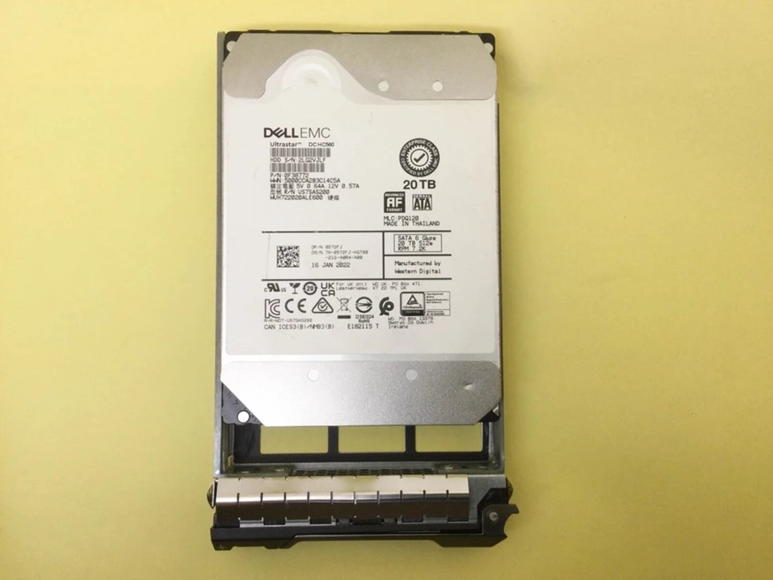 Disque dur Dell 572FJ 20 To 7,2K SATA 6 Gbit/s 512e 3,5 pouces enfichable à chaud | UTILISÉ