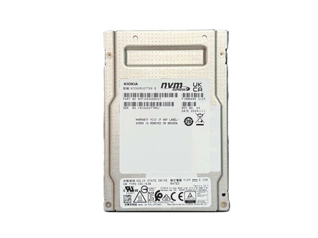 铠侠 KCD8 SDF1E83GEB02T 固态硬盘 7.68 TB U.2 PCI Express 4.0 X4 (NVMe) 全新 |用过的