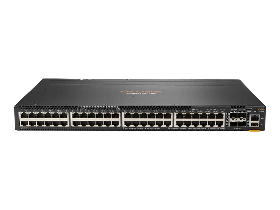 HPE JL663A Aruba Networking CX 6300M ​​48 cổng 1 GbE và 4 cổng SFP56 <tc>công tắc mạng</tc> Mới | Đã qua sử dụng