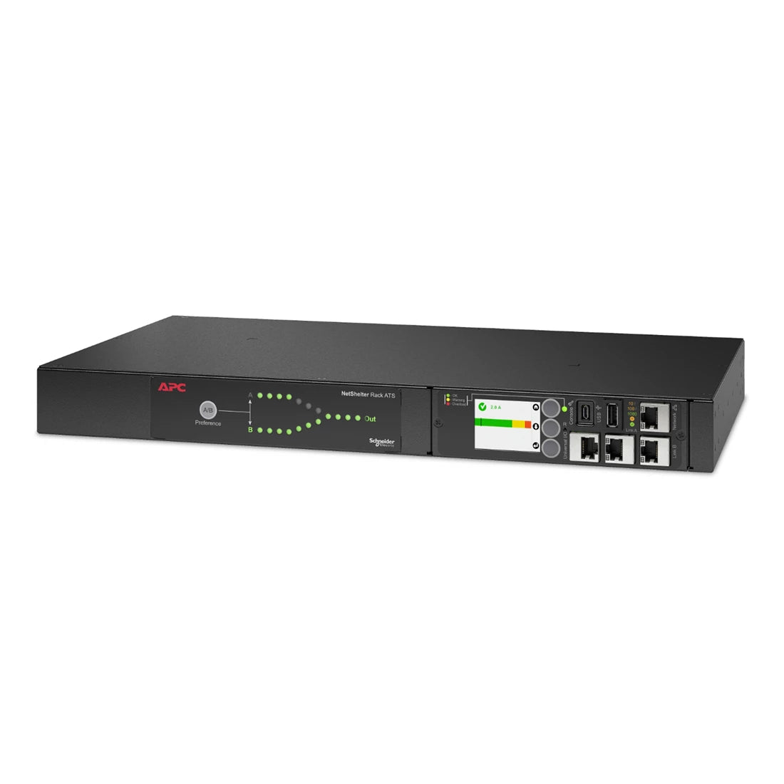 Bộ chuyển mạch tự động APC AP4434A Netshelter Rack <tc>công tắc mạng</tc> 1U 20A 208V 2 C20 IN 8 C13 1 C19 OUT 50/60Hz | Hàng mới nguyên seal nhà máy
