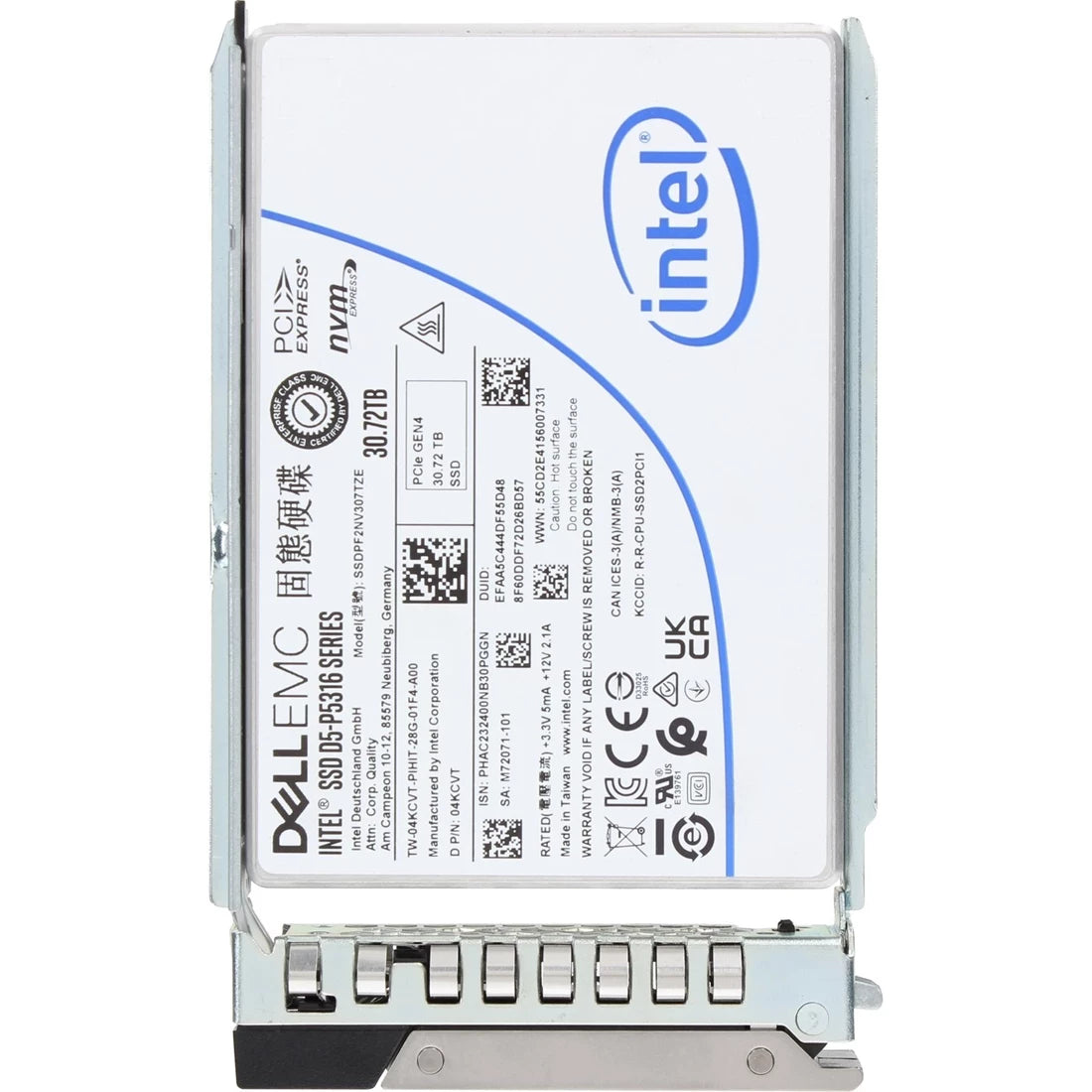 SSD Dell 4KCVT 30,72TB QLC PCIe Gen4.0 x4 NVMe U.2 SFF | ĐÃ SỬ DỤNG