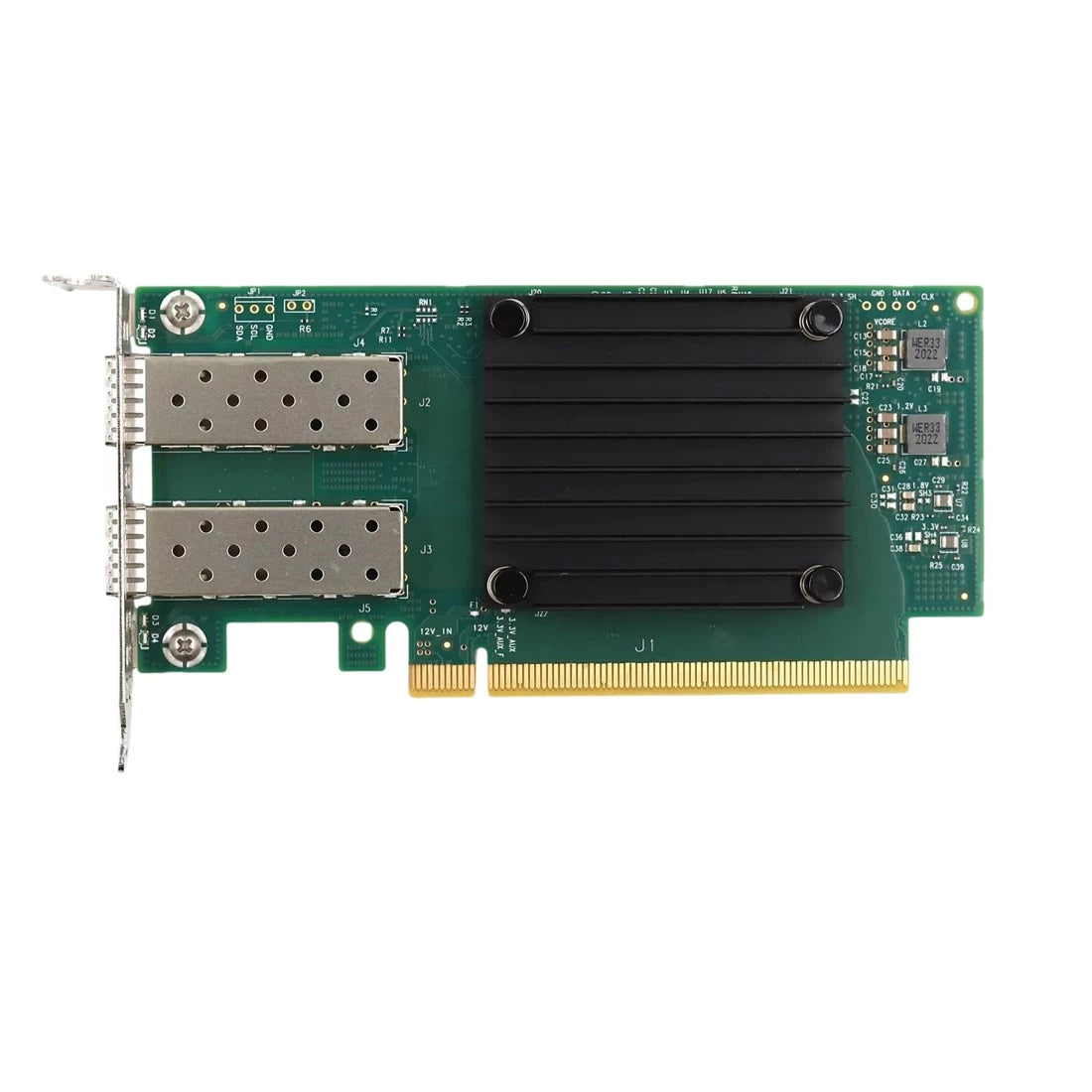 Dell 540-BCNJ ConnectX-5 EN 네트워크 인터페이스 카드 25GbE 듀얼 포트 SFP28 PCIe 어댑터(로우 프로파일 브래킷 포함) | 사용된