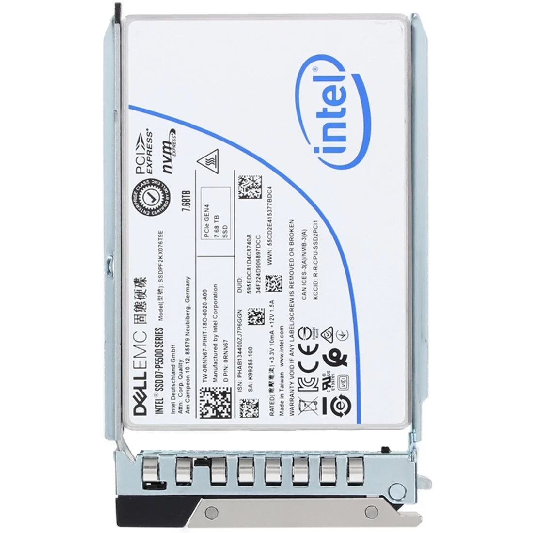 Dell RNN67 7.68TB PCIe Gen4 NVMe U.2 2.5Inch Read Intensive TLC SSD | USED