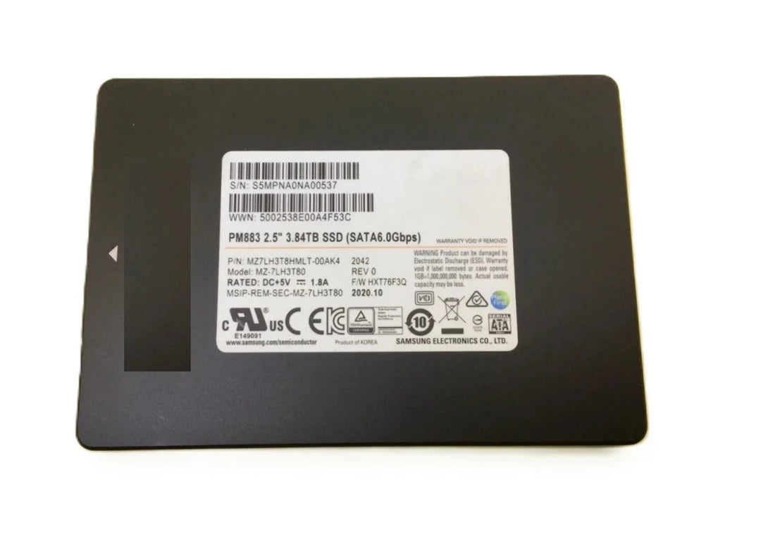 Samsung PM883 MZ7LH3T8HMLT-00AK4 SSD 3.84 TB SATA 6Gb/s | USED Main image