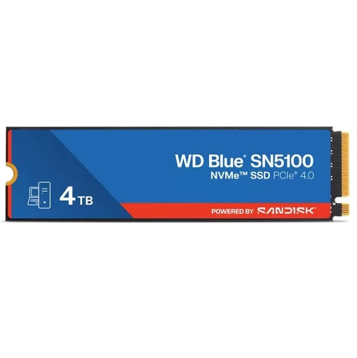 WD Blue WDS400T5B0E SN5100 4TB PCIe Gen 4.0 X4 NVMe M.2 2280 Internal SSD | USED