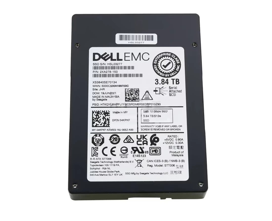 Seagate Nytro 3032 XS3840SE70114 Read Intensive SSD 3.84 TB SAS 12Gb/s DELL OEM Brand New | USED Main image