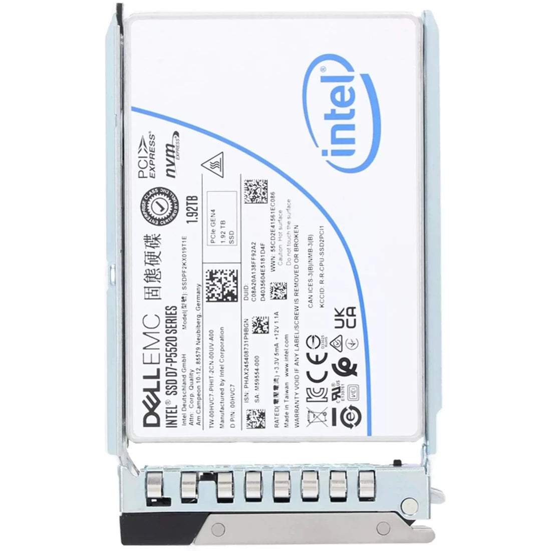 SSD Dell 0HVC7 1,92 To U.2 NVMe PCIe 4.0 x4 – Lecture TLC intensive 1DWPD | UTILISÉ Image principale