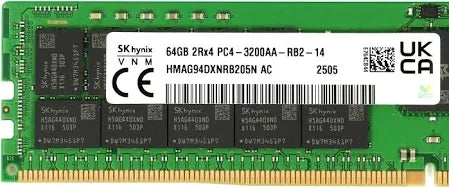 Hynix HMAG94DXNRB205N 64 Go PC4-25600 DDR4-3200MT/s 2Rx4 Mémoire ECC | UTILISÉ