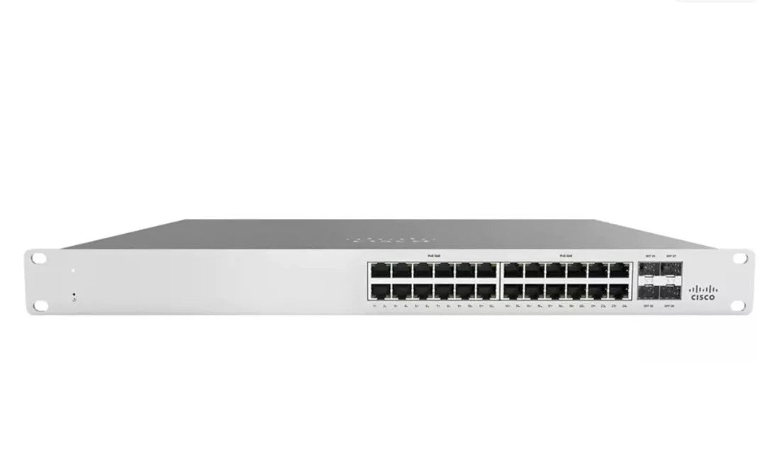 Cisco MS120-24P-HW Meraki 云管理型 MS120-24P 24 端口 <tc>交换机</tc> 全新开箱