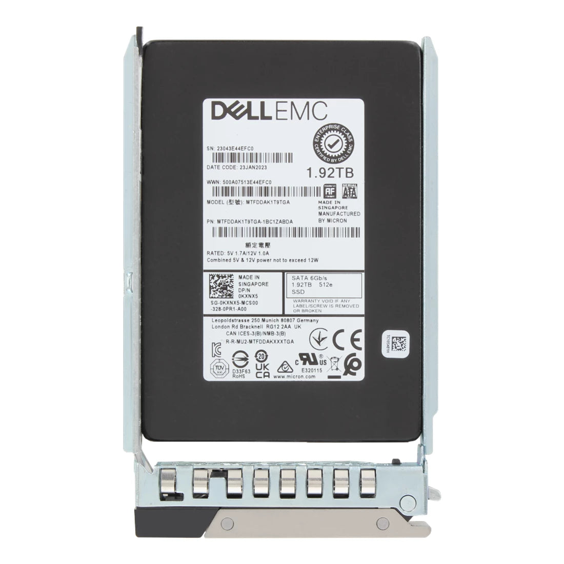 Dell KXNX5 1.92TB SATA-6Gbps 読み取り集中 1DWPD 2.5 インチ ホットプラグ SSD |使用済み メイン画像