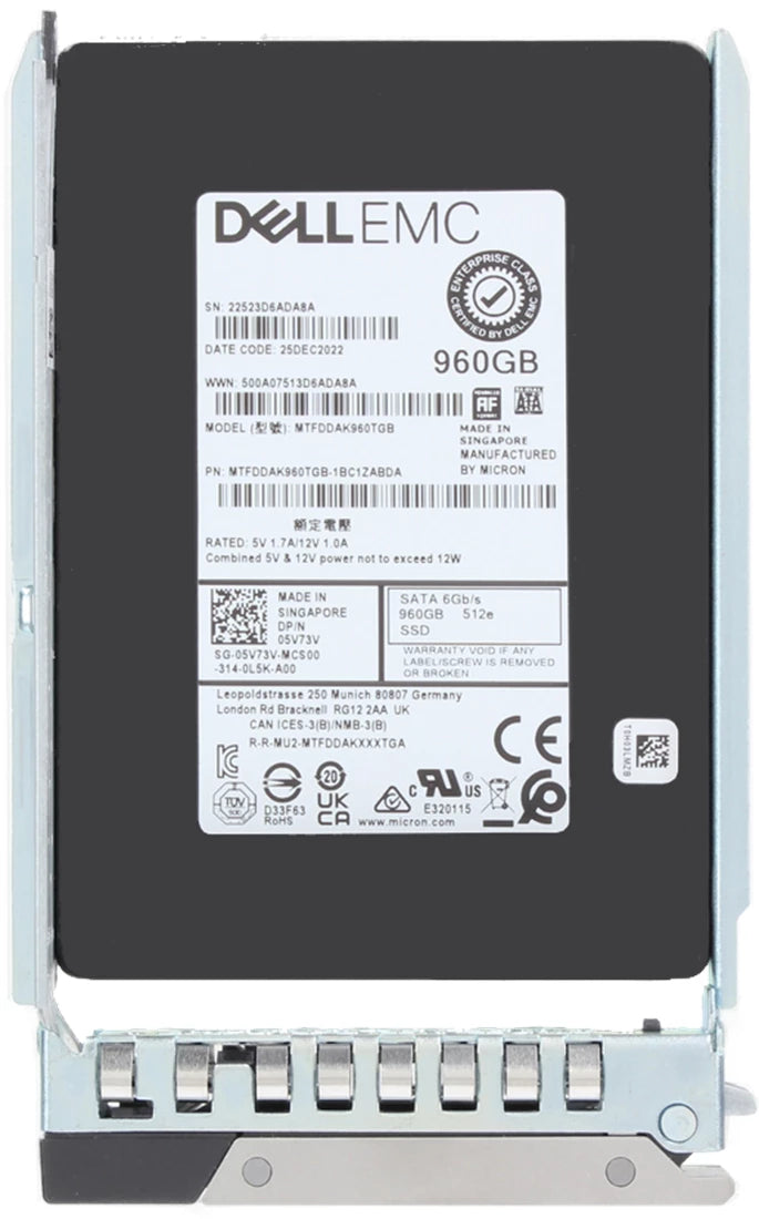 戴爾 5V73V 960GB SATA 混合使用 6Gbps TLC 2.5 吋固態硬碟 |用過的 主圖