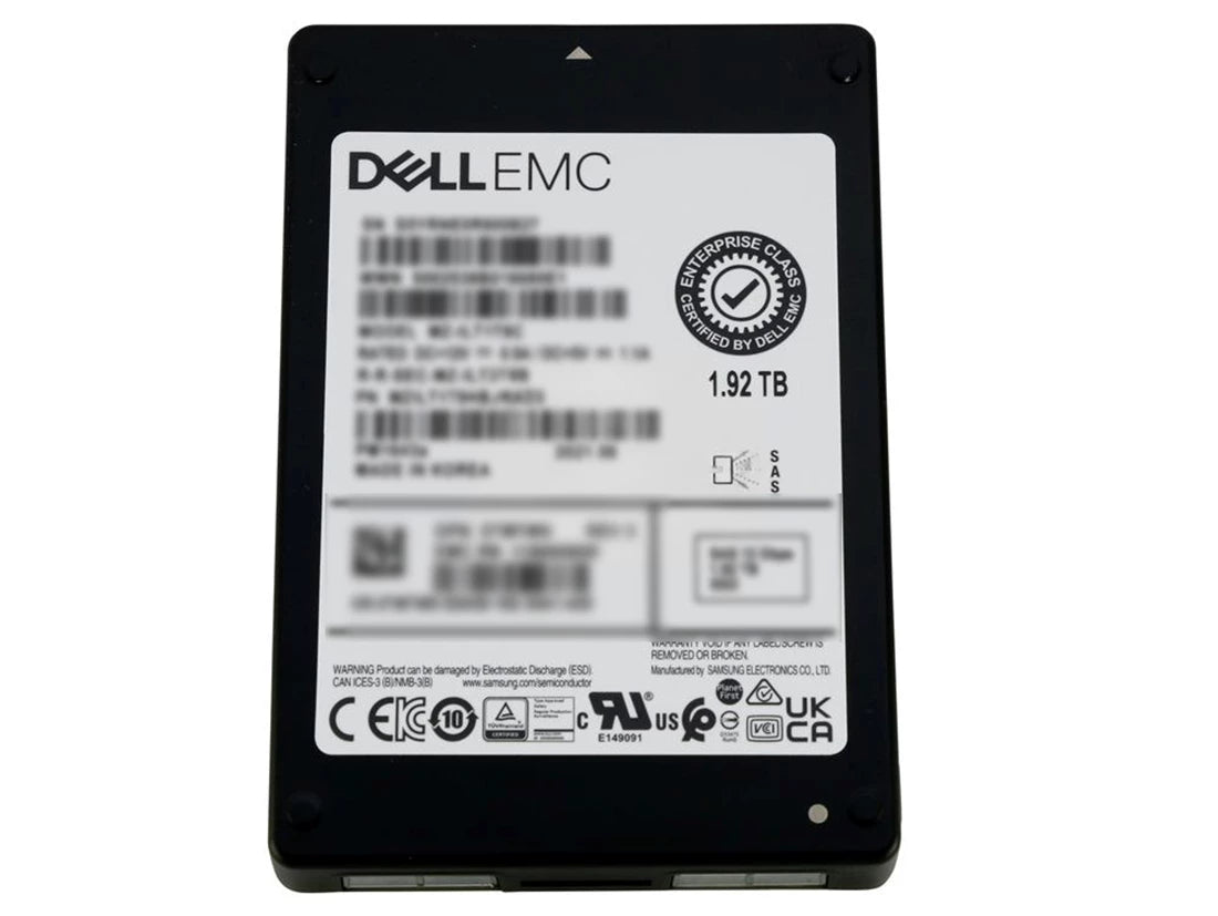 三星 MZILT1T9HBJR0D3 PM1643a 1.92TB SAS-12Gbps 2.5 吋 SSD 戴爾 OEM |用過的