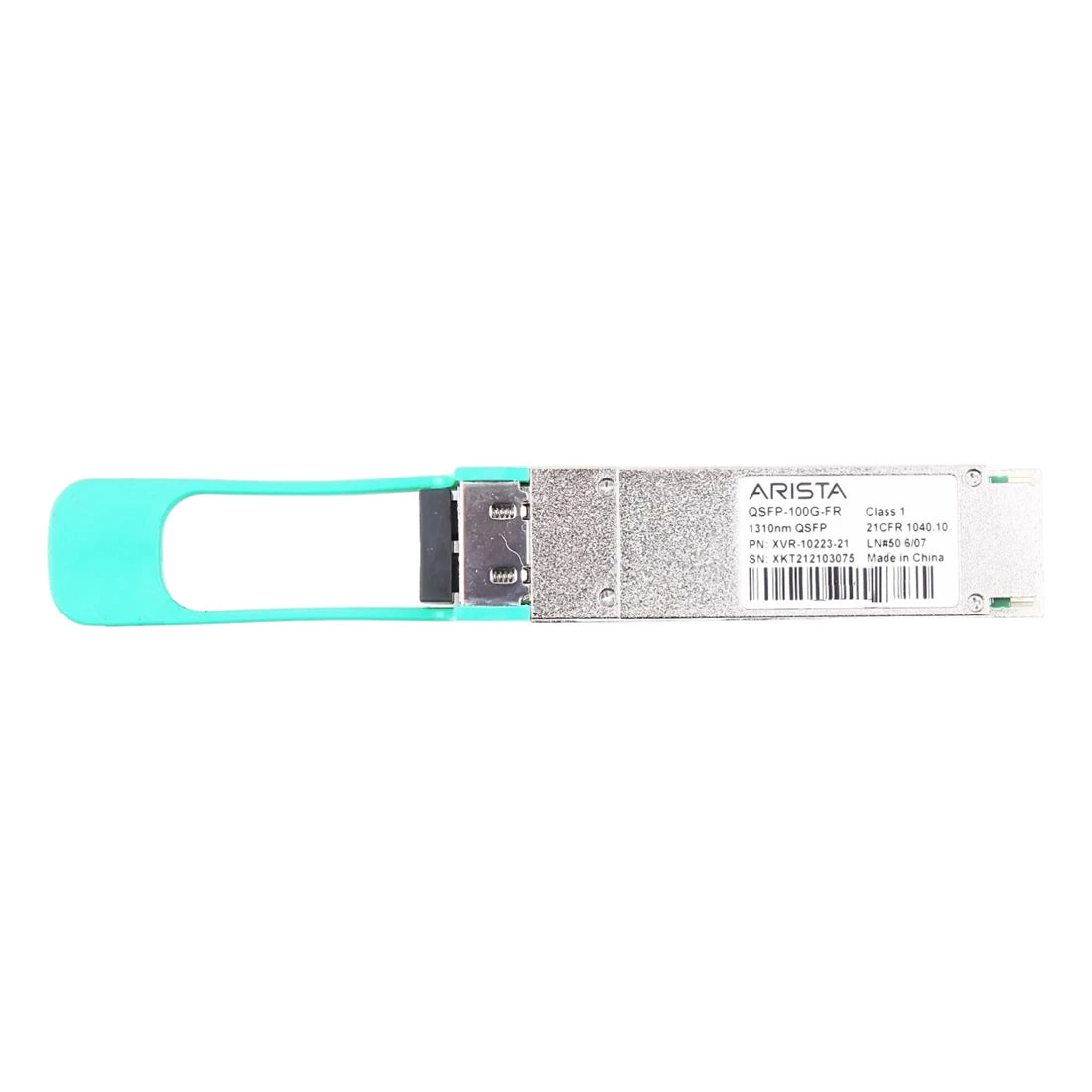 Bộ thu phát quang ARISTA XVR-10223-21 100GBASE-FR (100G lambda) QSFP, phạm vi hoạt động lên đến 2km trên cáp đơn mode song công. Tương thích với 100G-DR/LR ở khoảng cách 500m/2km | Đã qua sử dụng