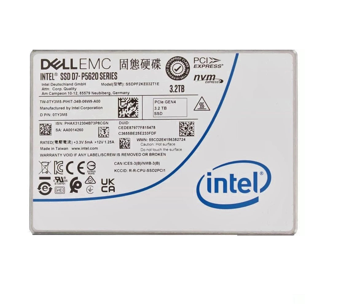 Intel D7-P5600 SSDPF2KE032T1E SSD 1.6 TB Pci Express 4.0 X4 (NVMe) DELL OEM | USED Main image