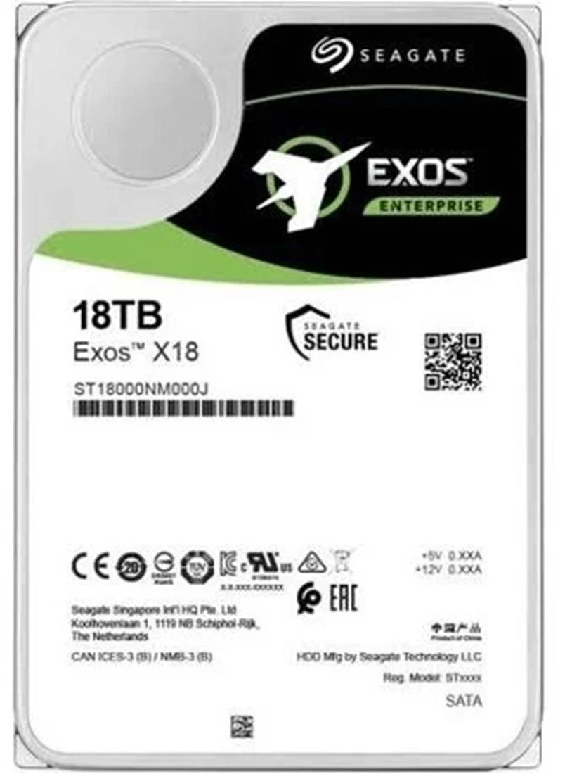 SEAGATE EXOS X18 18TB SAS 12Gb/s SED 3.5inch Hard Drive - ST18000NM005J | USED Main image