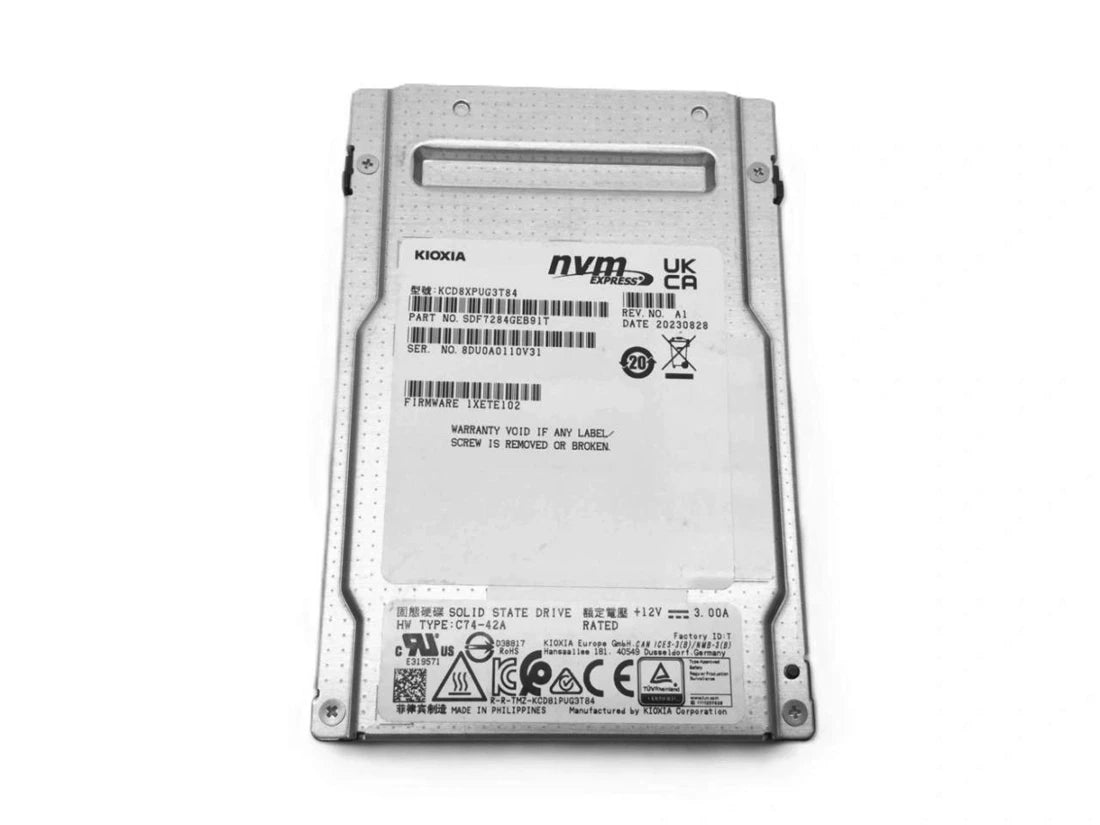 Kioxia CD8P-R SDF7284GEB91T SSD 3.84 TB Pci Express 5.0 x4 (NVMe) 全新 |用过的