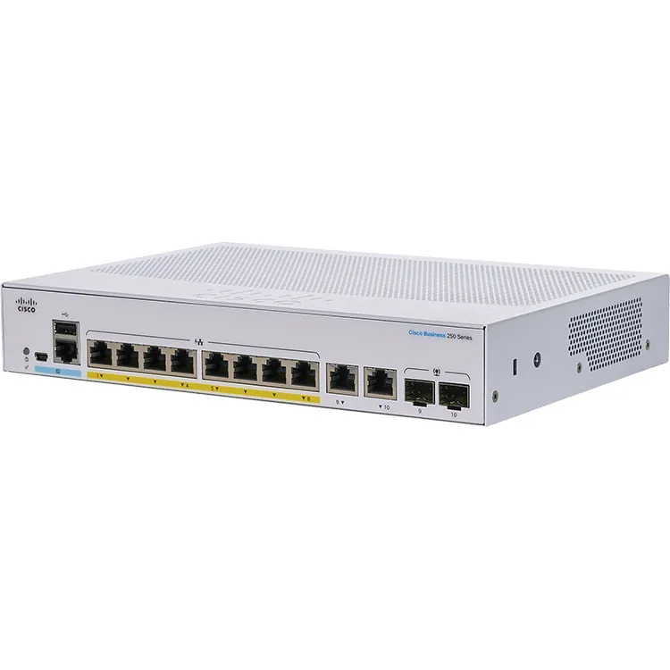 （<tc>全新行货</tc>) Cisco CBS250 8 端口千兆以太网（全 PoE+ 120W）+ 2 端口千兆 RJ45/SFP 组合上行链路智能交换机 CBS250-8FP-E-2G-UK 主图