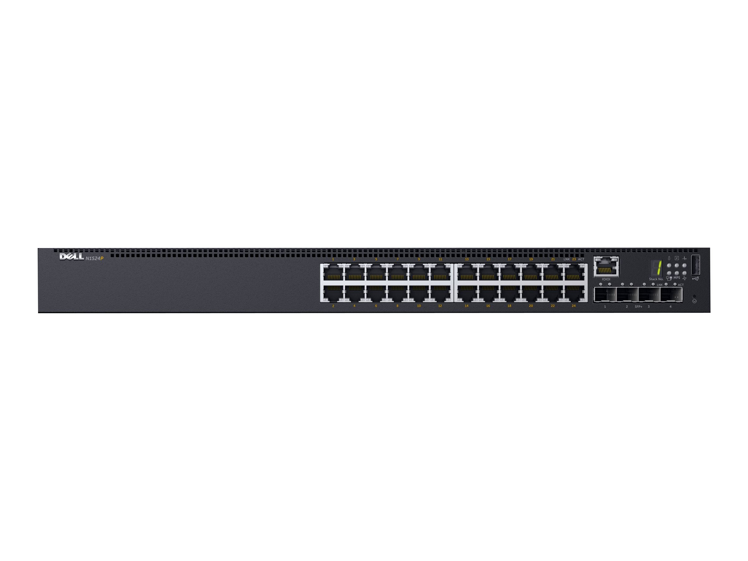 戴尔 N1524P PoE+ <tc>交换机</tc> – 24 个 1GbE 端口，4 个 10GbE 上行链路 | 二手