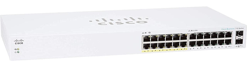 (<tc>NOUVELLE</tc>Cisco Business 24-GE 2 x 1G SFP | 12 ports compatibles PoE 00W Non géré <tc>Switch</tc> (CBS110-24PP) Image principale